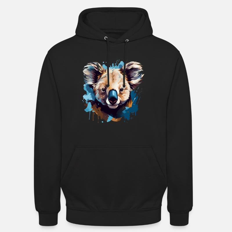 Koala's Eucalyptus Haven - Unisex Hoodie - black