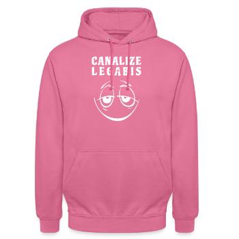Marijuana Weed Cannabis Marihuana Kiffen Ganja - Unisex Hoodie - Pink - Vorne - Alina (178cm) & Michal (187cm)