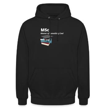 MSc Master of Something Cool - Unisex Hoodie - black - Front - Alina (178cm) & Michal (187cm)