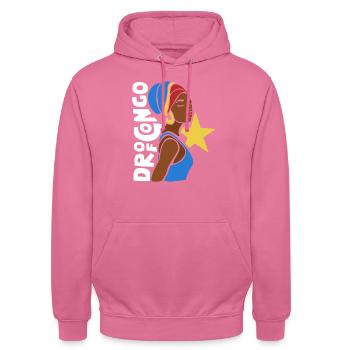 DRC DR of Congo Kongo Kinshasa Black Heritage - Unisex Hoodie - Pink - Vorne - Alina (178cm) & Michal (187cm)