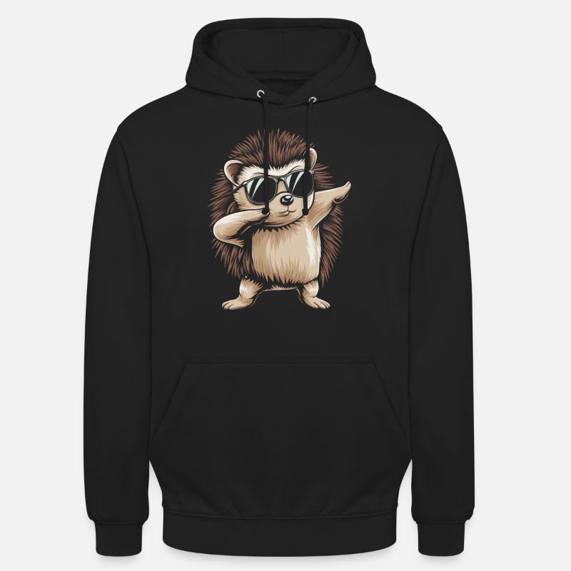 Hérisson - Sweat-shirt à capuche unisexe - noir