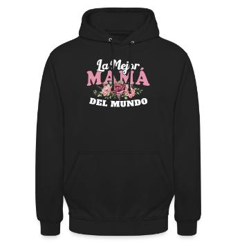 Das beste Muttertagsgeschenk der Welt - Unisex Hoodie - Schwarz - Vorne - Alina (178cm) & Michal (187cm)