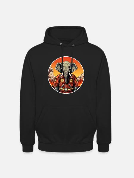 Elephant Fire Brigade - Unisex Hoodie - black
