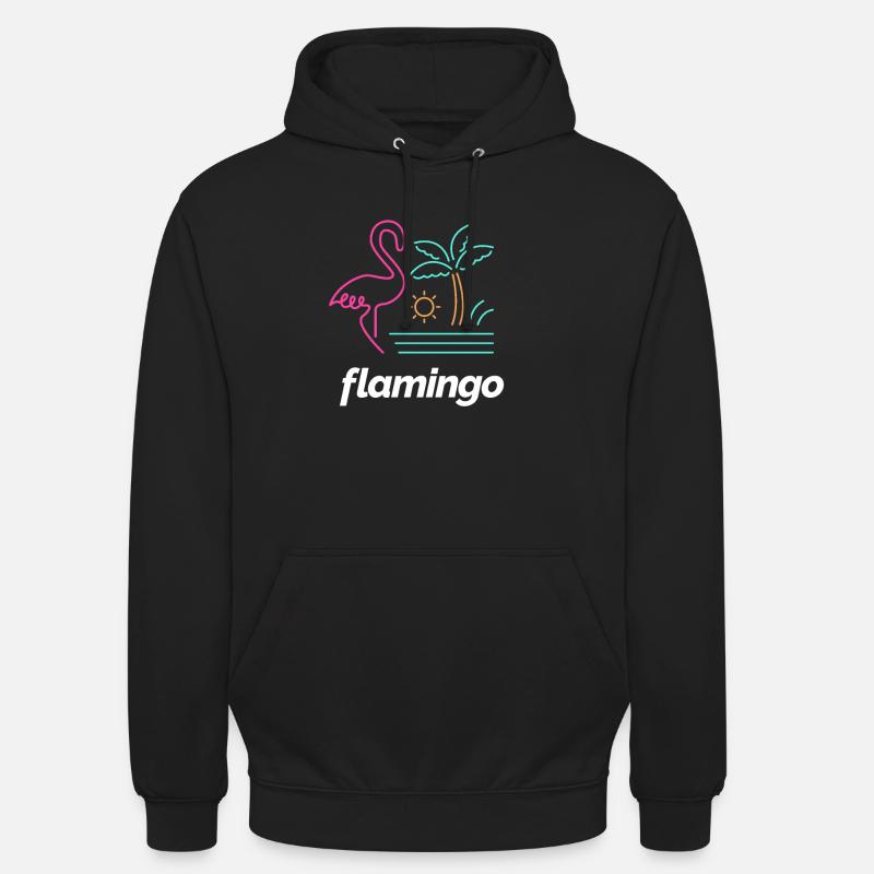 flamant - Sweat-shirt à capuche unisexe - noir