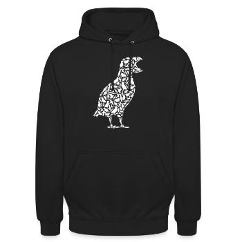 Puffin Puffin Puffin Puffin Ladies - Unisex Hoodie - black - Front - Alina (178cm) & Michal (187cm)