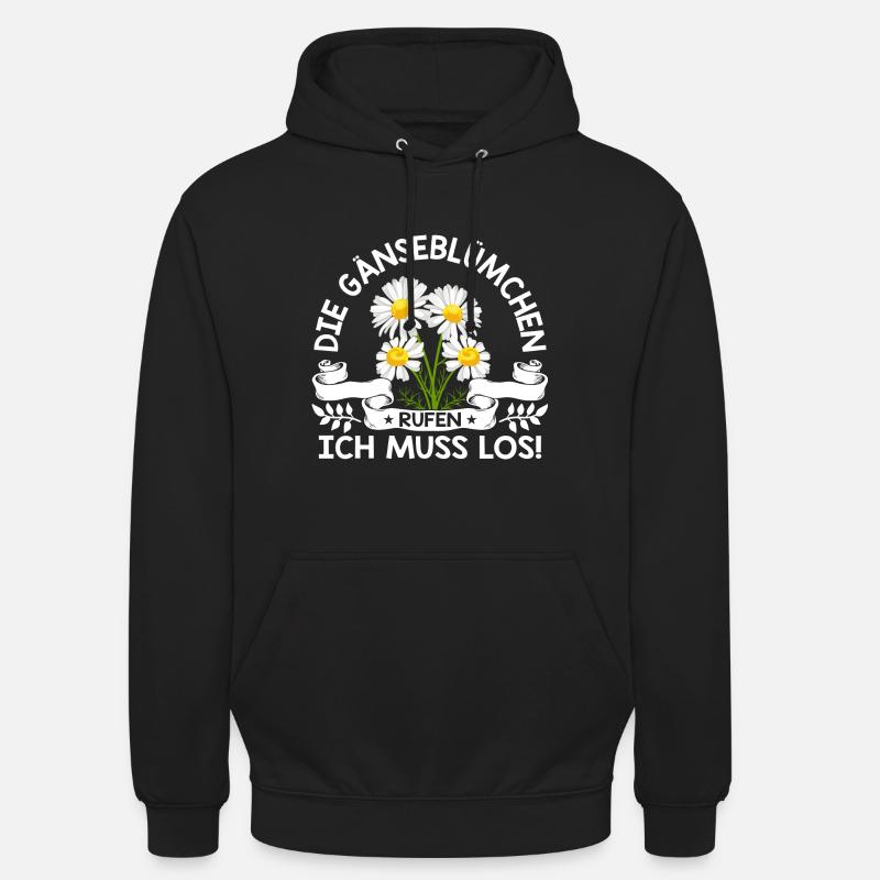 Gänseblümchen rufen Maßliebchen Blume - Unisex Hoodie - Schwarz