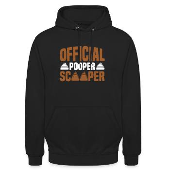Official Pooper Scooper 60 - Unisex Hoodie - Schwarz - Vorne - Alina (178cm) & Michal (187cm)