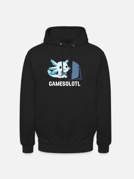 Gamesolotl Axolotl Gaming Controller - Unisex Hoodie - Schwarz