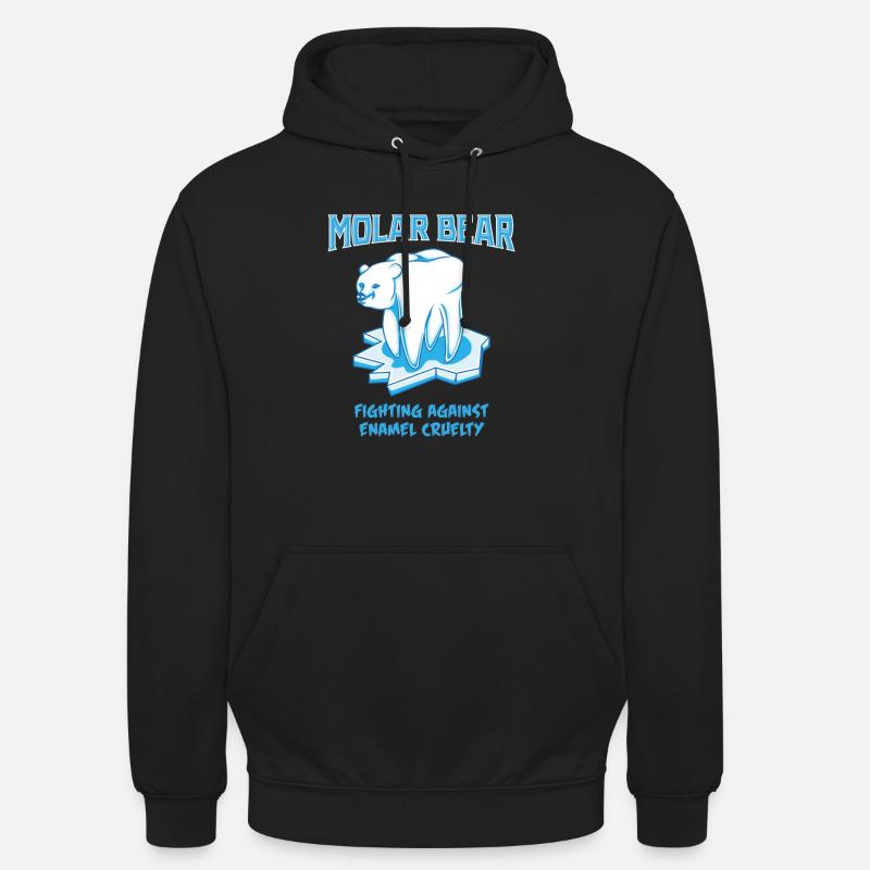Backenzahn Bär . - Geschenk - Unisex Hoodie - Schwarz