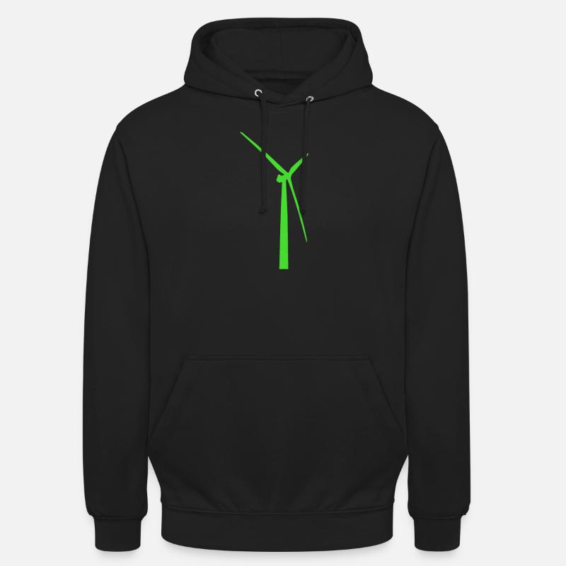 Énergie éolienne Énergie éolienne Éolienne durable - Sweat-shirt à capuche unisexe - noir
