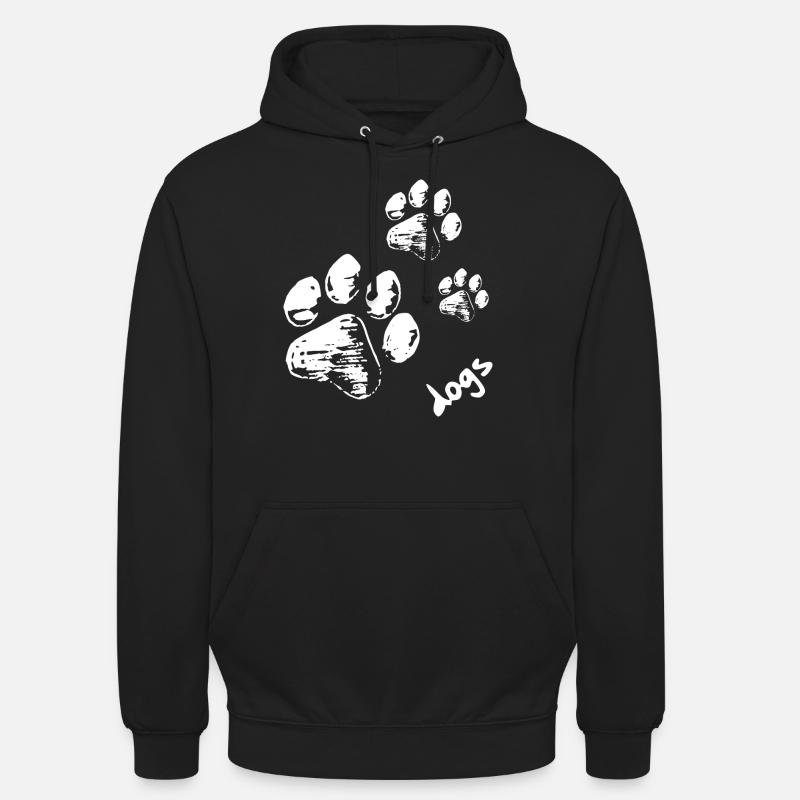 Hundepfoten - Dogs - Unisex Hoodie - Schwarz
