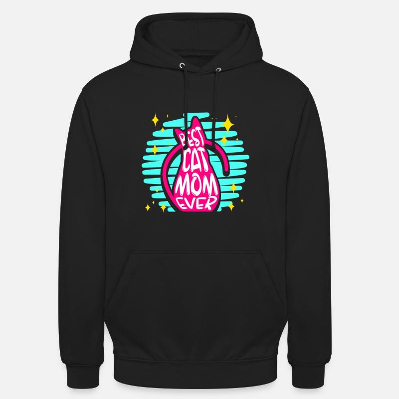 chats - Sweat-shirt à capuche unisexe - noir