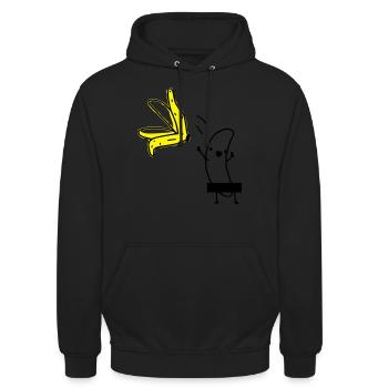 Striptease Banane - Unisex Hoodie - Schwarz - Vorne - Alina (178cm) & Michal (187cm)