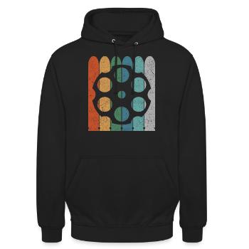 Revolver Trommel - Unisex Hoodie - Schwarz - Vorne - Alina (178cm) & Michal (187cm)