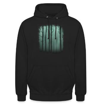 Mystique Forest Black Metal Gothique - Sweat-shirt à capuche unisexe - noir - Devant - Alina (178cm) & Michal (187cm)