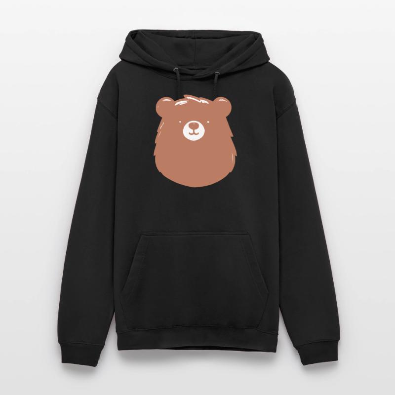 Ours simple dans un manche plat Sweat-shirt à capuche unisexe