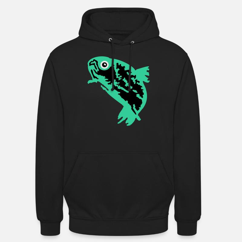 Forelle / Trout (3c) - Unisex Hoodie - Schwarz