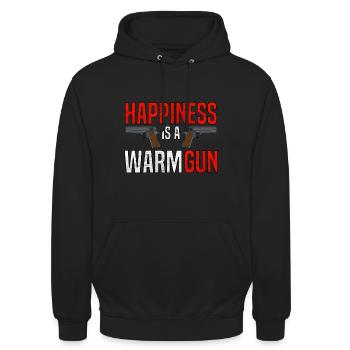 Glück ist eine warme Pistole - Unisex Hoodie - Schwarz - Vorne - Alina (178cm) & Michal (187cm)