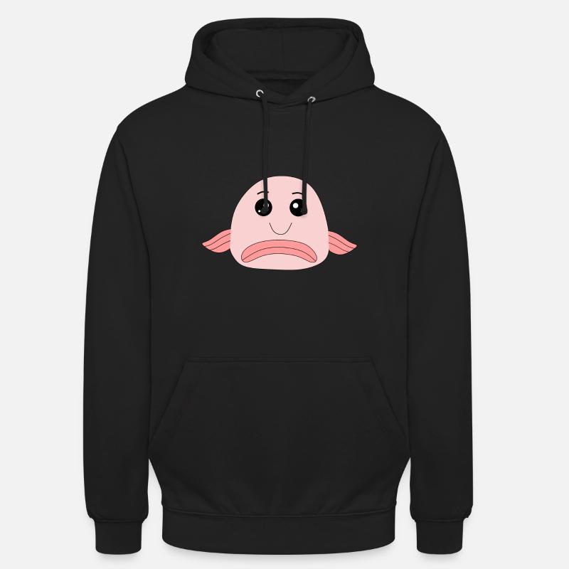 Blobfish fish comic ugly fish - Unisex Hoodie - black