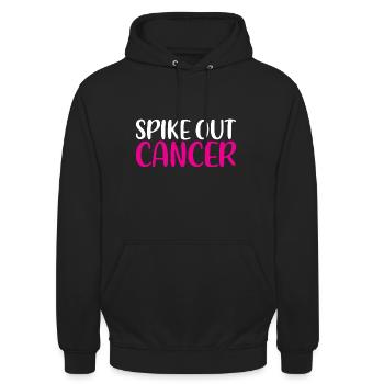 Spike Out Cancer - Unisex Hoodie - Schwarz - Vorne - Alina (178cm) & Michal (187cm)
