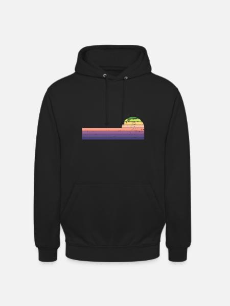 Retro Horizontal Vintage Sunset - Unisex Hoodie - black