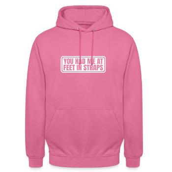 You Had Me At Feet In Straps 12 - Unisex Hoodie - pink - Front - Alina (178cm) & Michal (187cm)