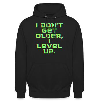 Level Up - Unisex Hoodie - Schwarz - Vorne - Alina (178cm) & Michal (187cm)