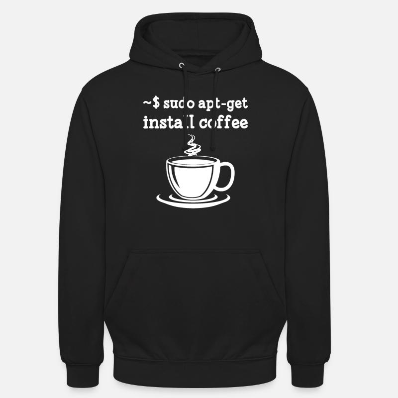 Sudo apt-get installer coffee linux Sweat-shirt à capuche unisexe