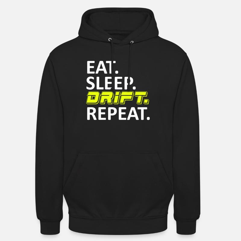 Eat Sleep Drift Repeat - Sweat-shirt à capuche unisexe - noir