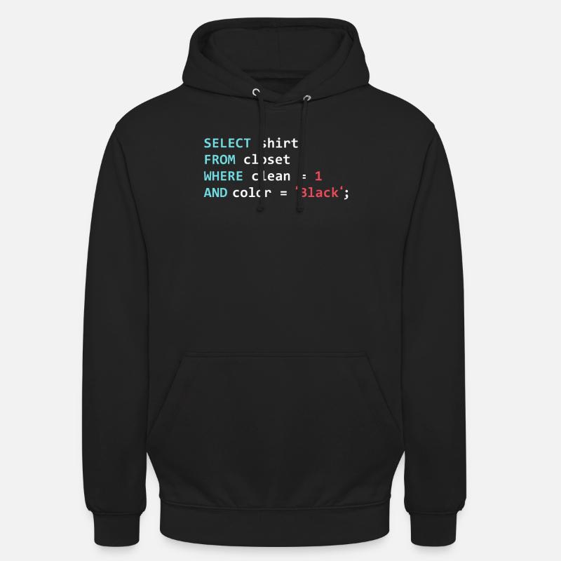 Programmeur Datanbank Funny SQL Query - Sweat-shirt à capuche unisexe - noir