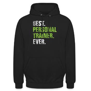 Personal Trainer - Unisex Hoodie - black - Front - Alina (178cm) & Michal (187cm)