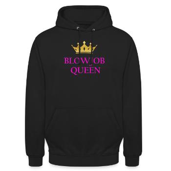 Femmes Pipe Queen I Love Pipe Sprueche JGA - Sweat-shirt à capuche unisexe - noir - Devant - Alina (178cm) & Michal (187cm)