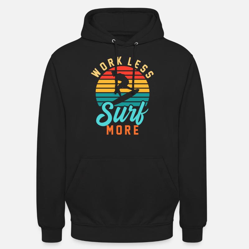 Planche de surf d'été - Sweat-shirt à capuche unisexe - noir