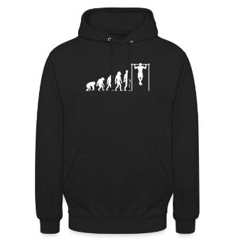 Fitness Design Evolution Gym Gift Noël - Sweat-shirt à capuche unisexe - noir - Devant - Alina (178cm) & Michal (187cm)