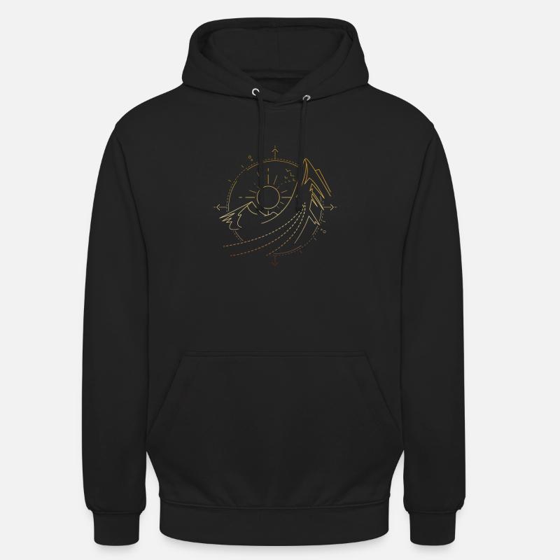Randonnée dans les Alpes - Sweat-shirt à capuche unisexe - noir