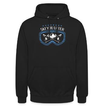 Skifahrer Ski You Later Lustiger Spruch Für Skifah - Unisex Hoodie - Schwarz - Vorne - Alina (178cm) & Michal (187cm)