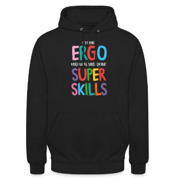 Ergothérapie Ergothérapeute Ergothérapeute - Sweat-shirt à capuche unisexe - noir - Devant - Alina (178cm) & Michal (187cm)