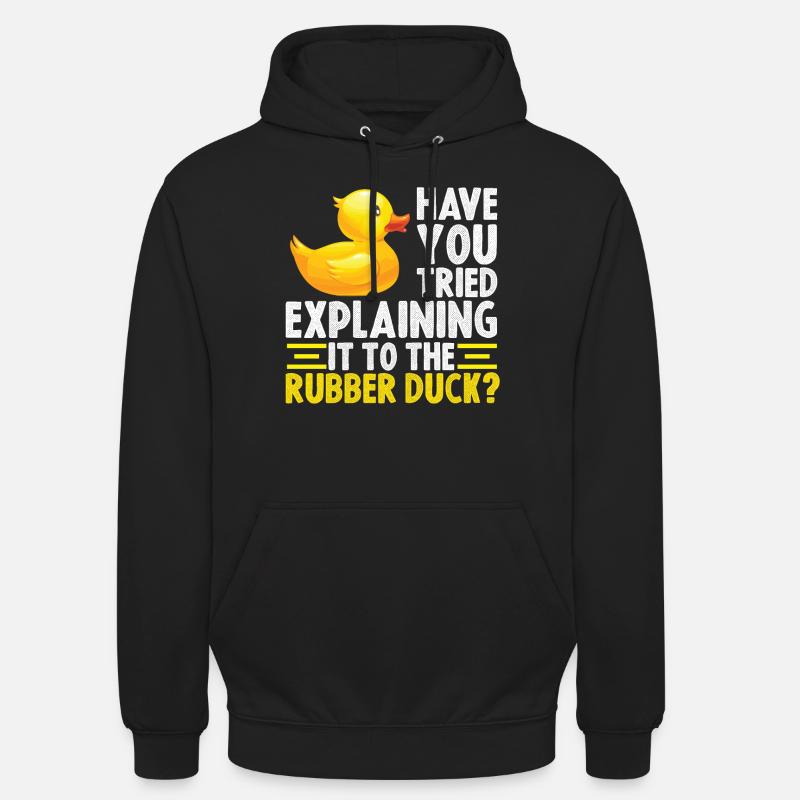 Debug Duck Debugging Rubber Duck - Hættetrøje unisex - sort