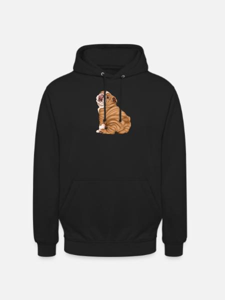 Bouledogue anglais - Sweat-shirt à capuche unisexe - noir