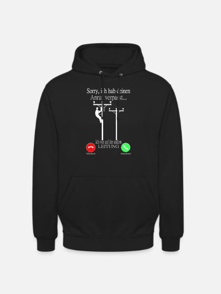 Elektriker anruf - Unisex Hoodie - Schwarz