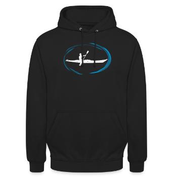 Kayak canoë-kayak kayak kayak cadeau de canoë-kayak - Sweat-shirt à capuche unisexe - noir - Devant - Alina (178cm) & Michal (187cm)