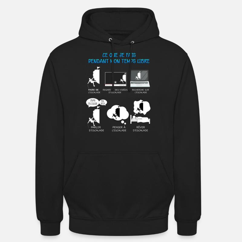 Escalade montagne - Sweat-shirt à capuche unisexe - noir