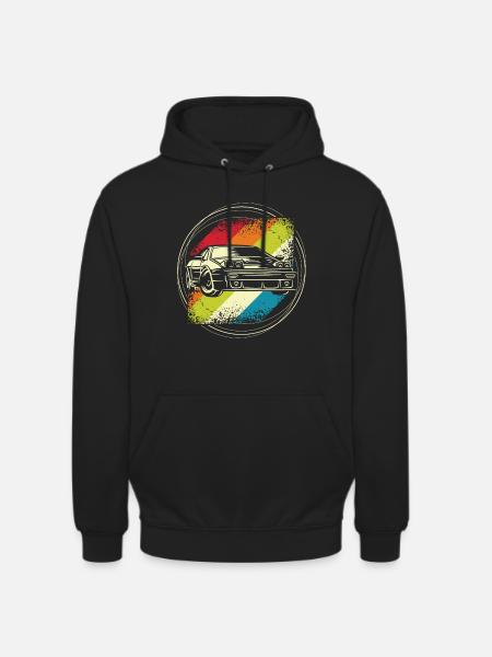 Rallye auto retro - Unisex Hoodie - Schwarz