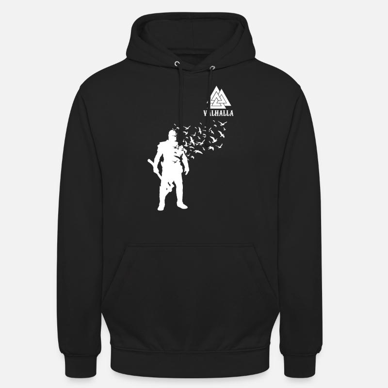 Valhalla Wikinger Axt Krieger Geschenk - Unisex Hoodie - Schwarz