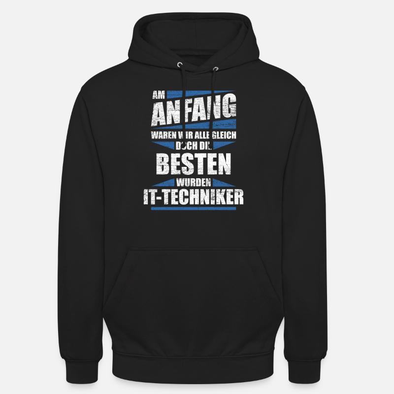 IT-Techniker Spruch Lustig - Unisex Hoodie - Schwarz