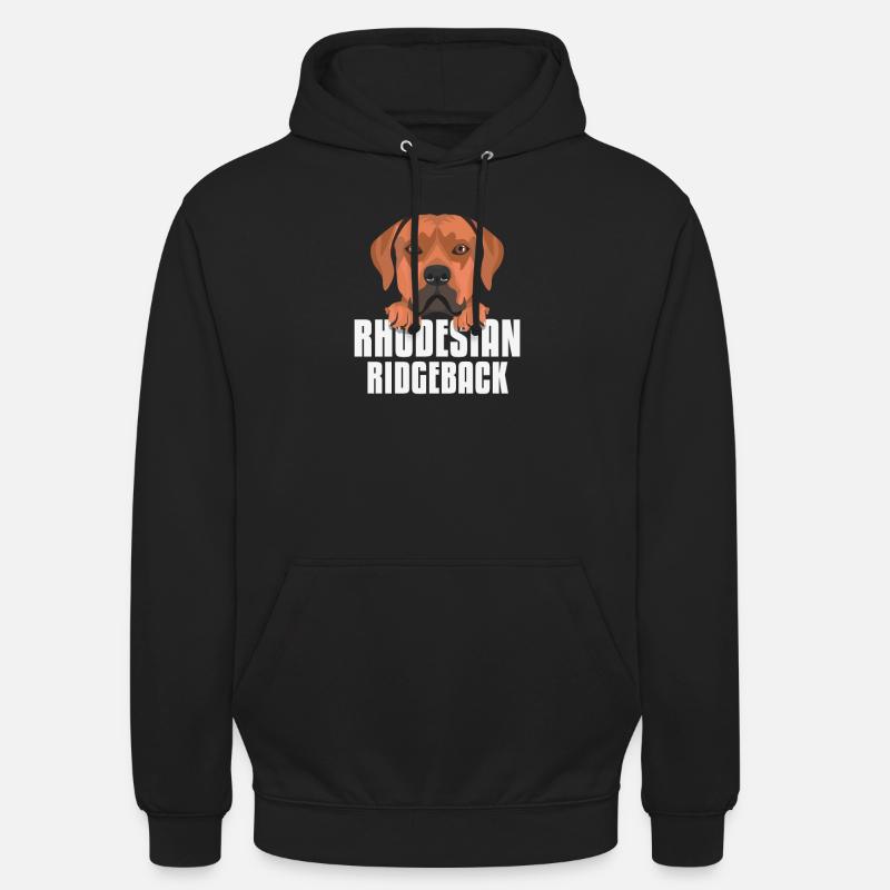Lächelnder Rhodesian Ridgeback - Unisex Hoodie - Schwarz