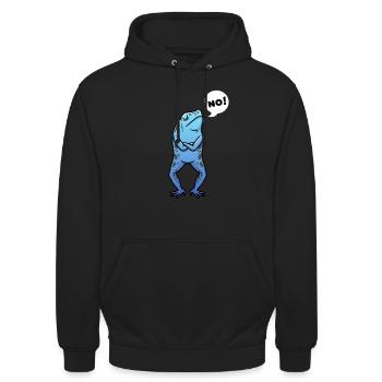 Tree climbing frog poison dart frog frog - Unisex Hoodie - black - Front - Alina (178cm) & Michal (187cm)
