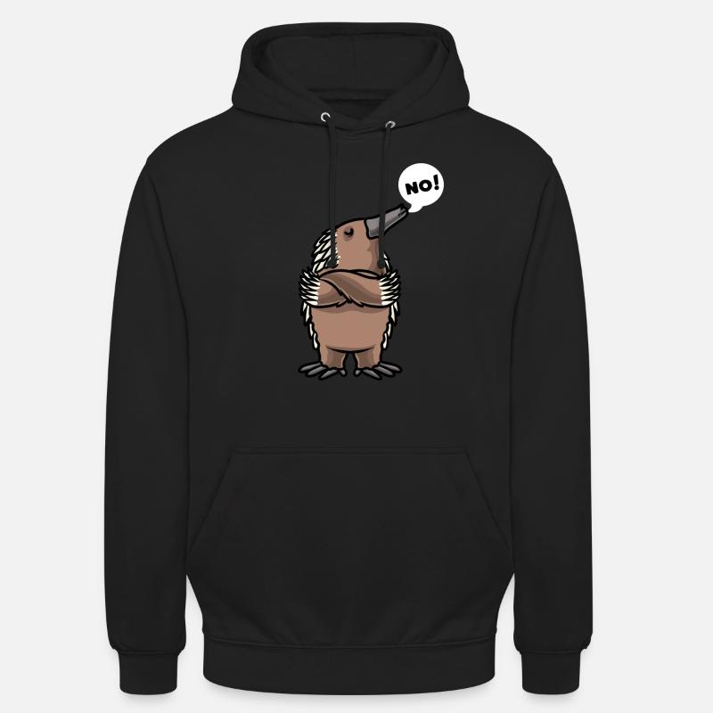 Echidna Echidna Hérisson à bec - Sweat-shirt à capuche unisexe - noir