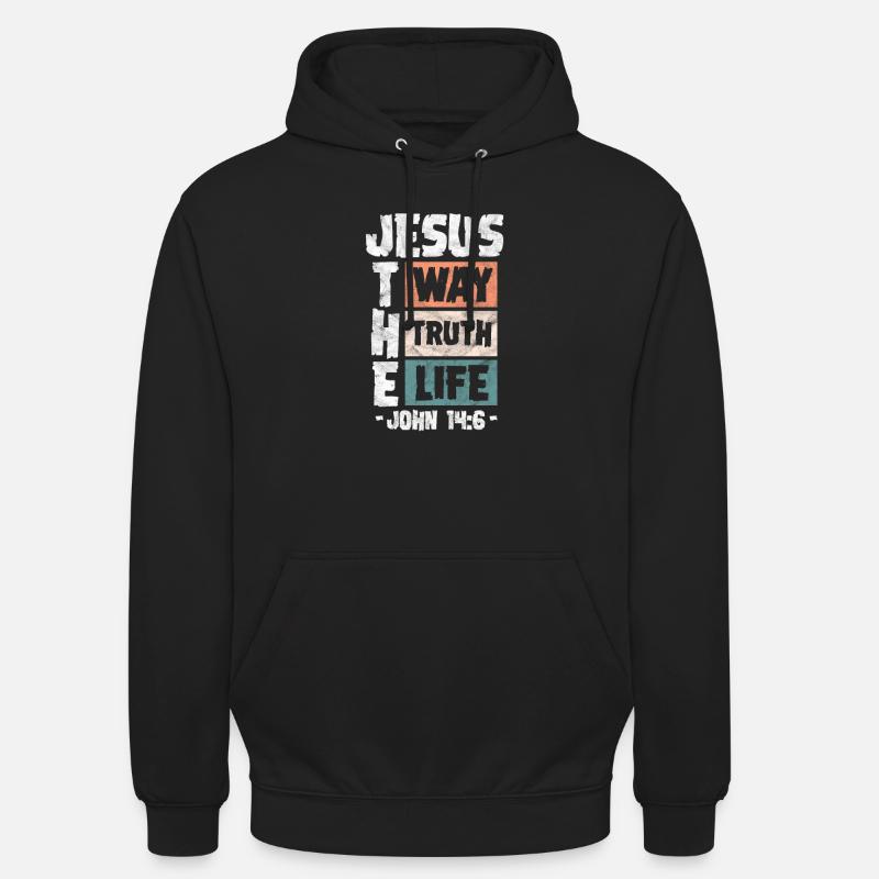 Jésus - Sweat-shirt à capuche unisexe - noir