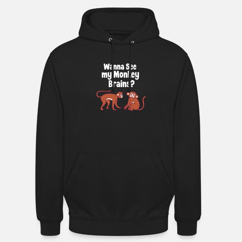 Affe Affen Monkey Geschenk - Unisex Hoodie - Schwarz